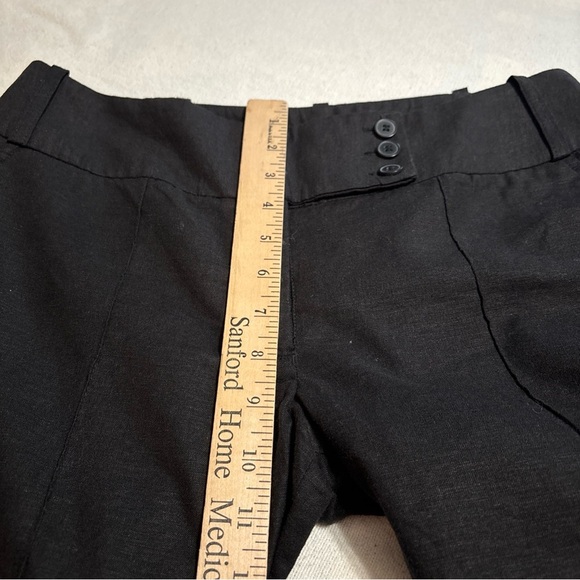 Dalia Collection Linen Blend Black Career Wear Pants Pockets‎ Wide Leg Women Sz6 - Picture 10 of 10